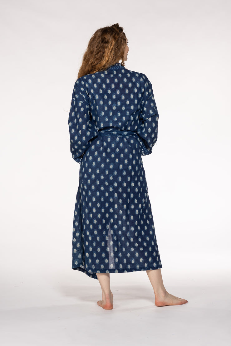 New Dressing Gown Hand Block Printed Cotton SS24