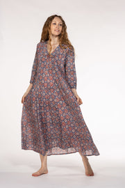 New Rani Panel Dress Hand Block Printed  in Pure Cotton SS24