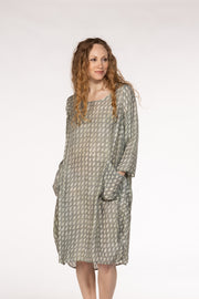 New Roshan Dress Hand Block Printed Bamboo Silk SS24