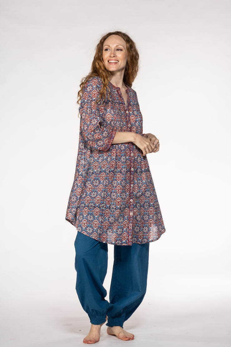 Shimla Tunic Hand Block Printed in Pure Cotton Only Size M-12