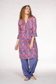New Mughal Tunic Hand block Printed In Pure Cotton SS24