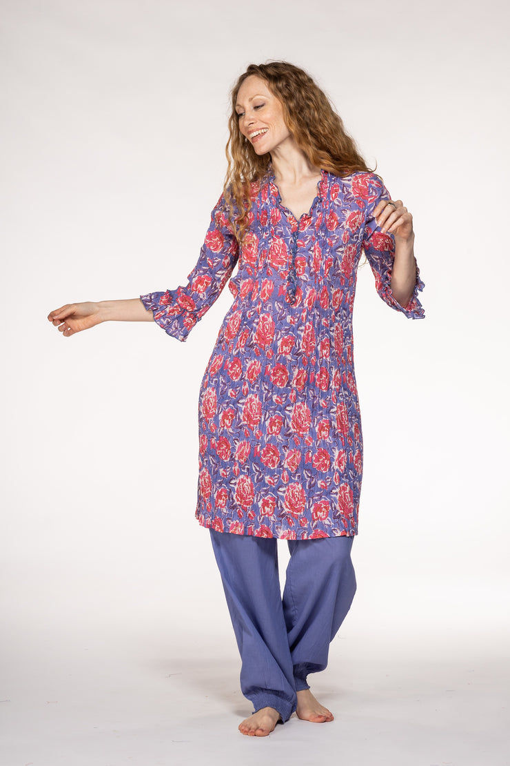 Mughal Tunic Hand block Printed In Pure Cotton SS24