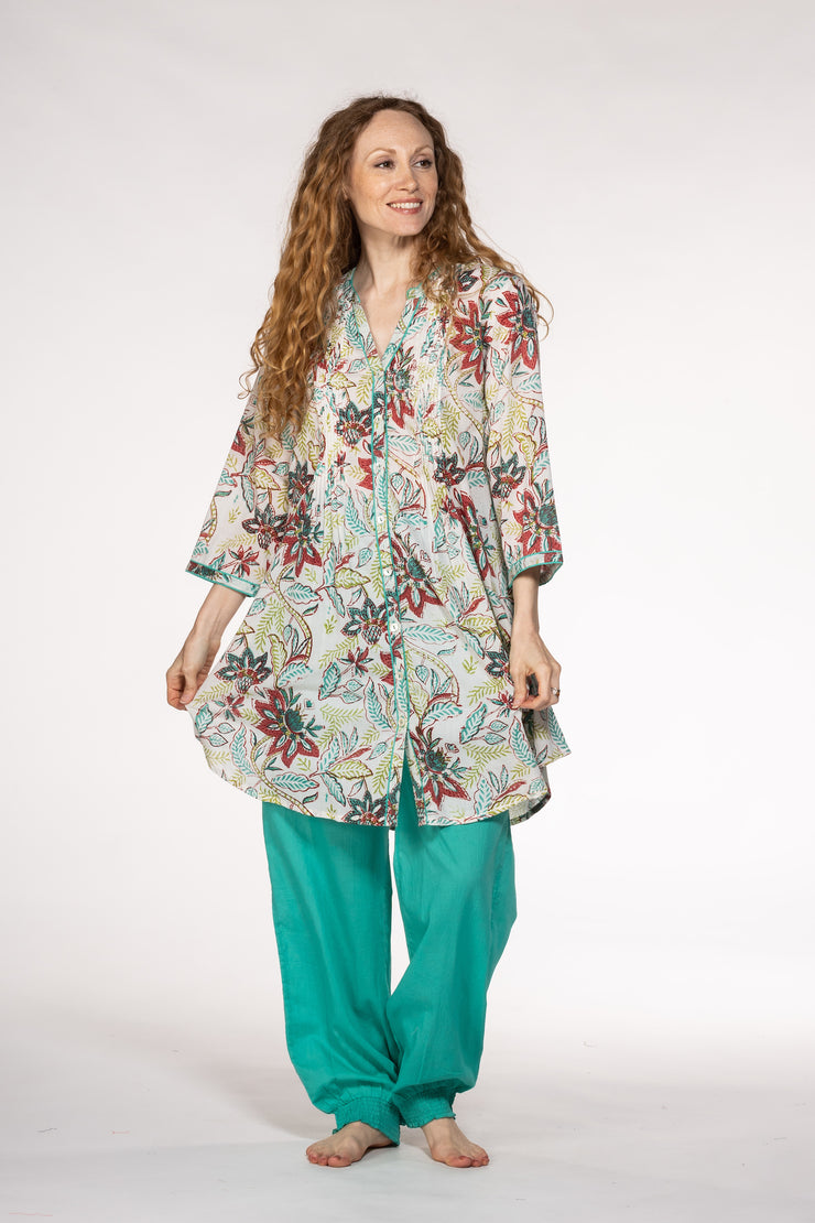 New Shimla Tunic Hand Block Printed in Pure Cotton SS2024