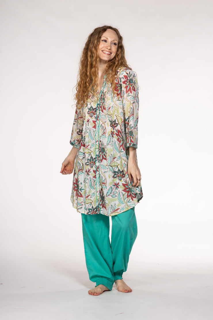 New Shimla Tunic Hand Block Printed in Pure Cotton SS2024