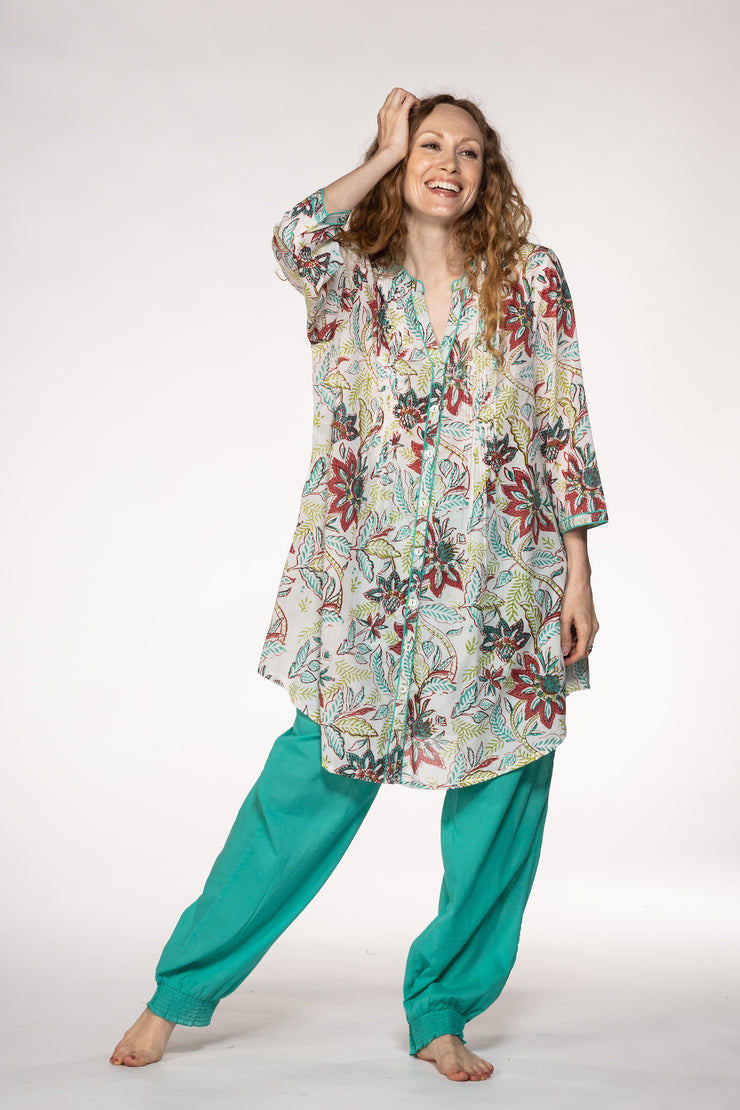 New Shimla Tunic Hand Block Printed in Pure Cotton SS2024