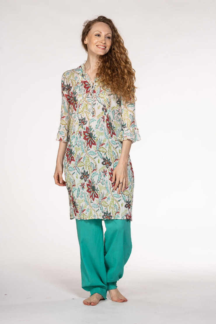 Mughal Tunic Hand Block In Pure Cotton! Only Size M (10/12)