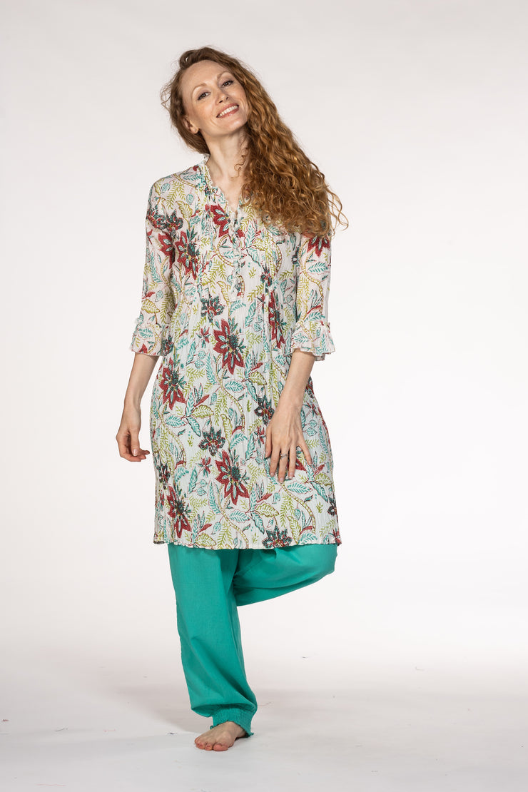 Mughal Tunic Hand Block In Pure Cotton! Only Size M (10/12)