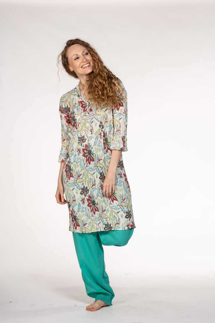Mughal Tunic Hand Block In Pure Cotton! Only Size M (10/12)