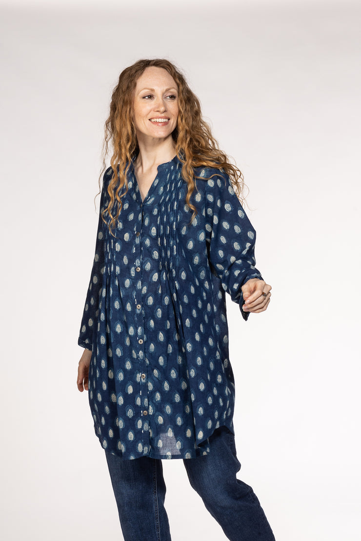 New Shimla Tunic Hand Block Printed in Pure Cotton SS2024