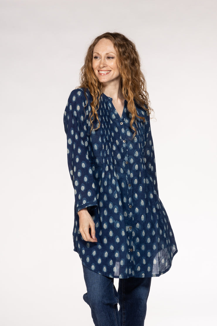 New Shimla Tunic Hand Block Printed in Pure Cotton SS2024