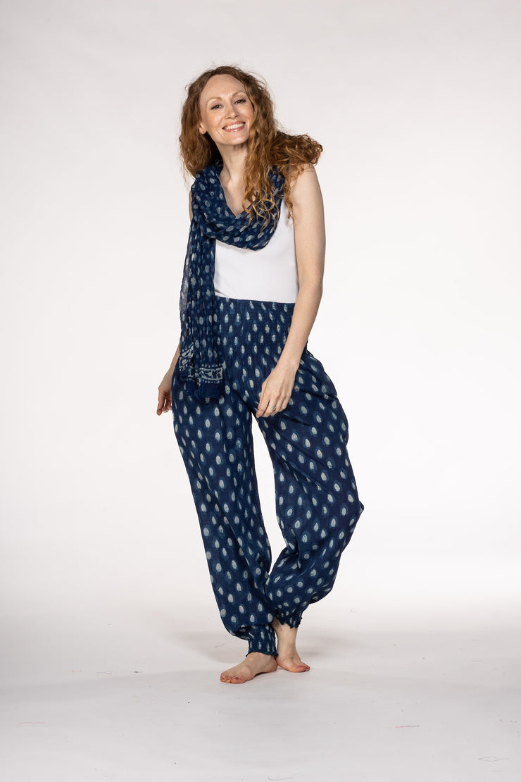 Sahara Pants Hand-Block Printed in Pure Cotton SS24-Only Size S/M