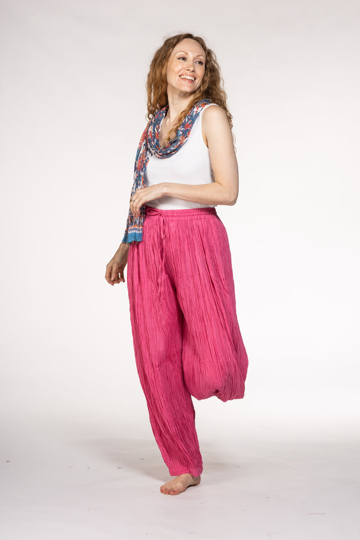 Harem Pants in Pure Cotton Hand Dyed