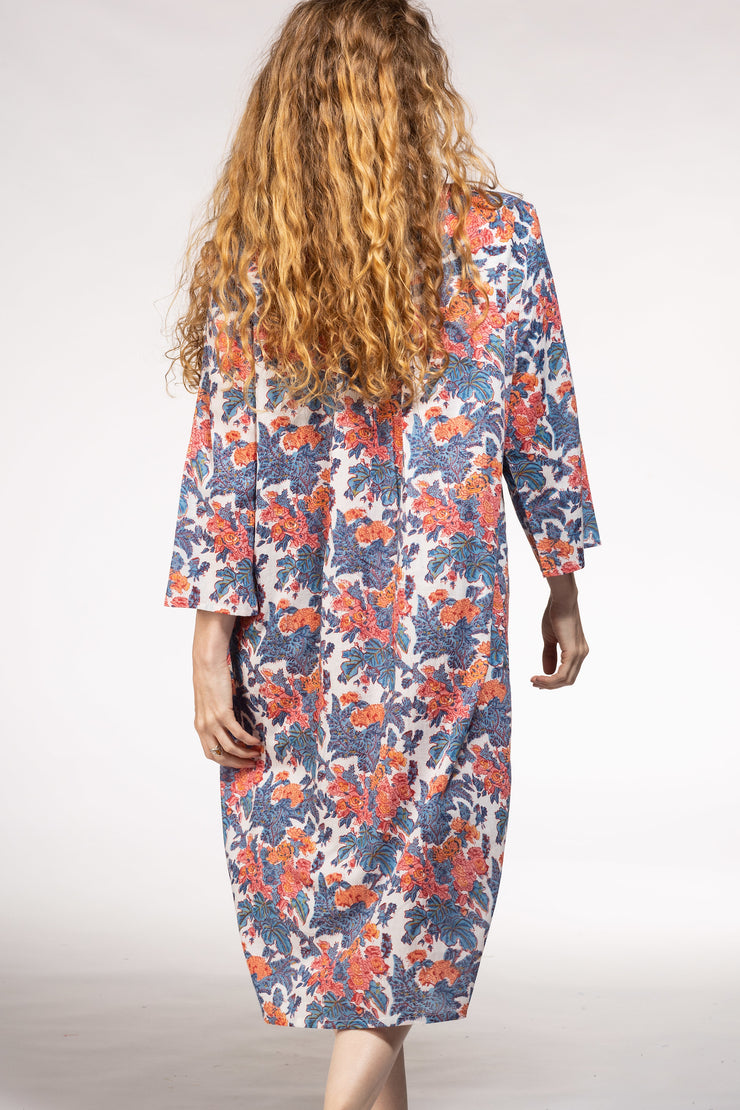 Millie Dress Hand Block Printed In Pure Cotton - Only Size M Left!