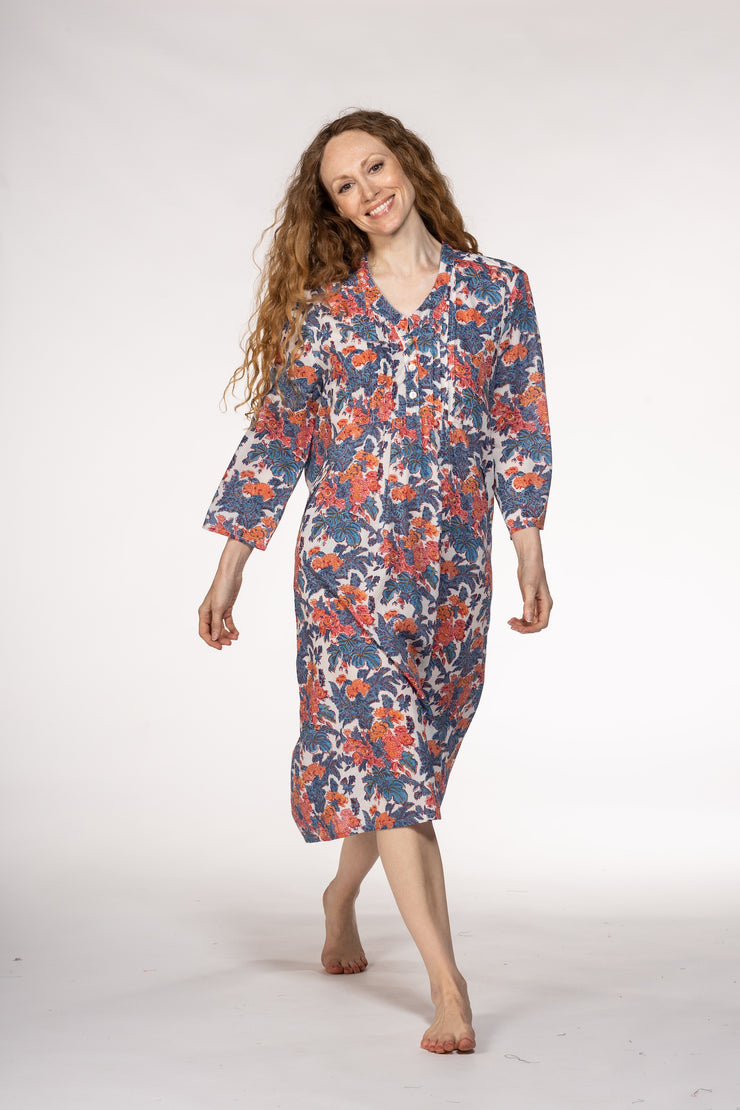 Millie Dress Hand Block Printed In Pure Cotton - Only Size M Left!