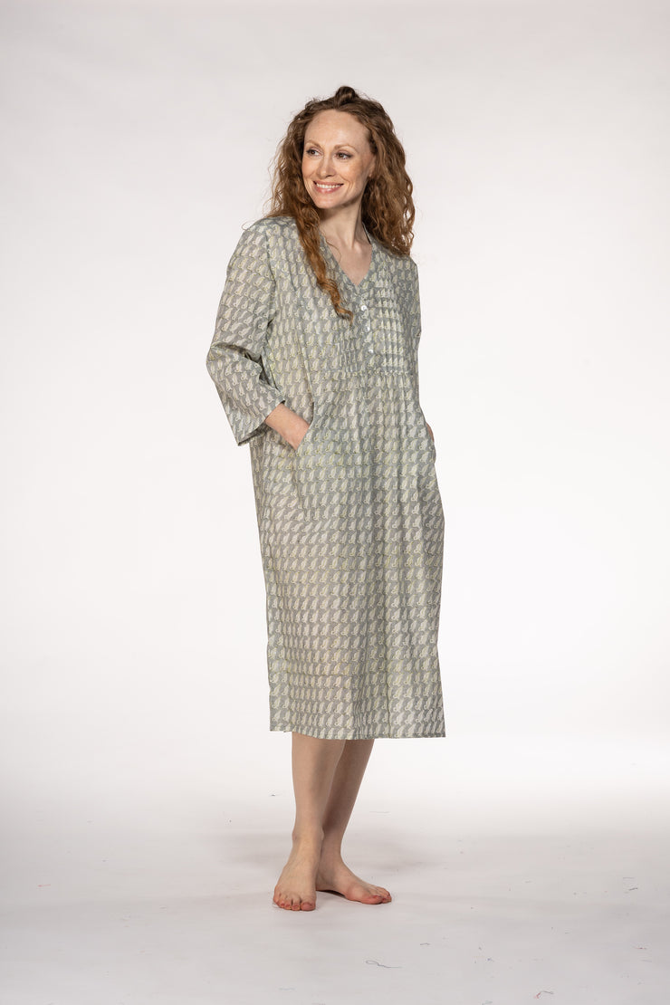 New Millie Dress Hand Block Printed In Pure Cotton SS24