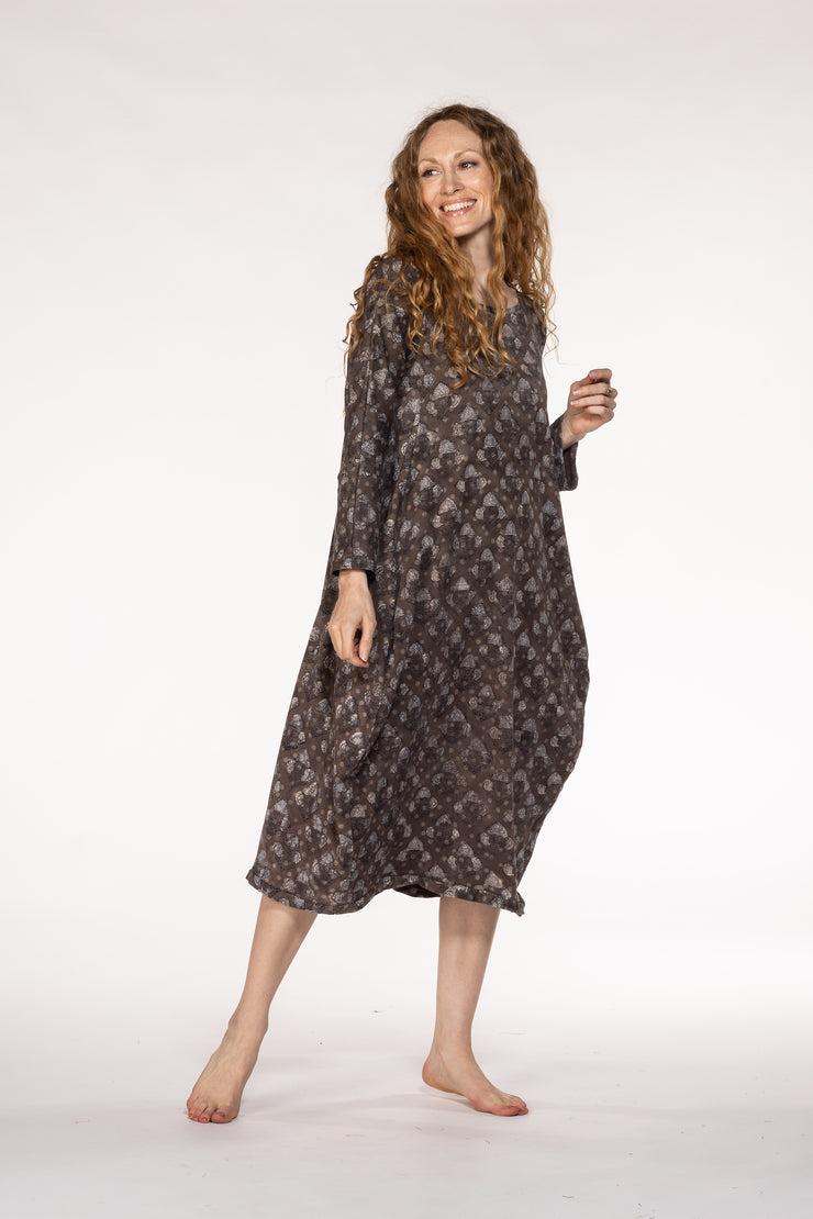 New Farah Dress Hand Block Printed Jersey  - SS24 Only S/M(10 To 12)