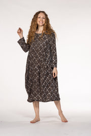 New Farah Dress Hand Block Printed Jersey  - SS24 Only S/M(10 To 12)