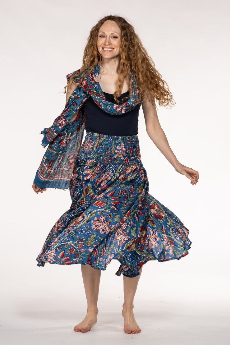 Asman Skirts Hand Block Printed Bamboo- SS2024