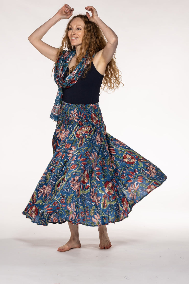 Asman Skirts Hand Block Printed Bamboo- SS2024