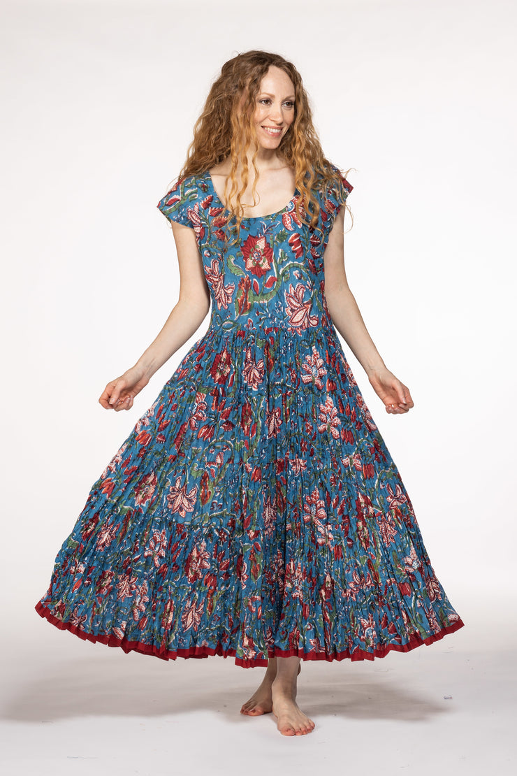 Amber Dress Hand Block Printed Pure Cotton SS24