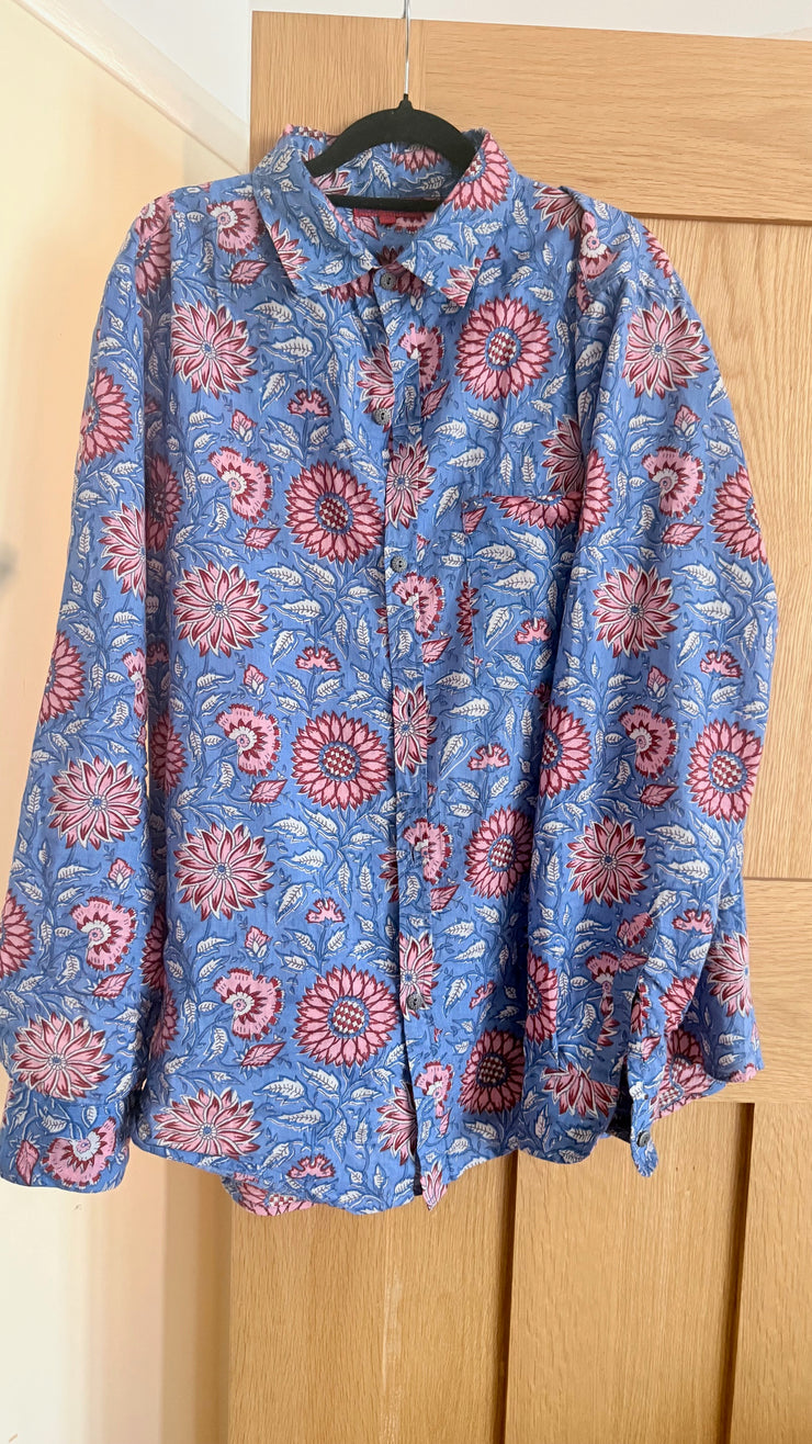 Nila's Unisex Shirt  Created using Hand Block Printed