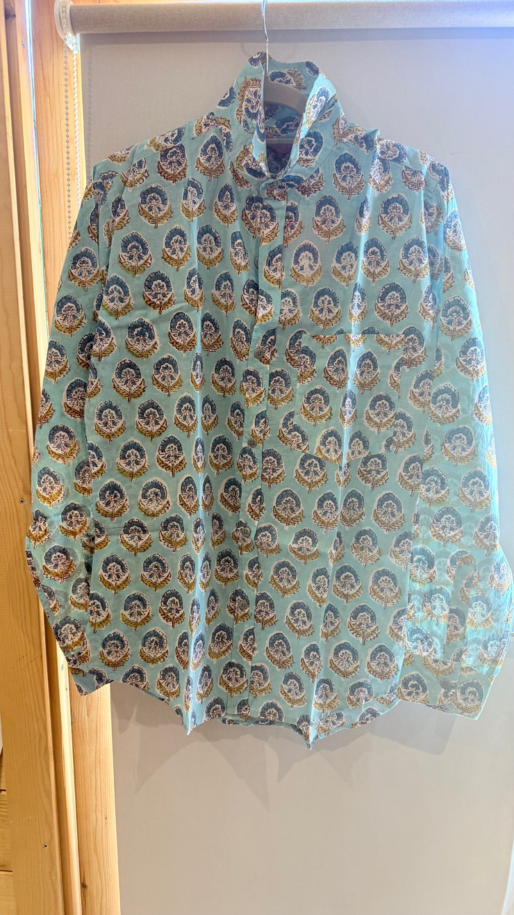 Nila's Unisex Shirt  Created using Hand Block Printed