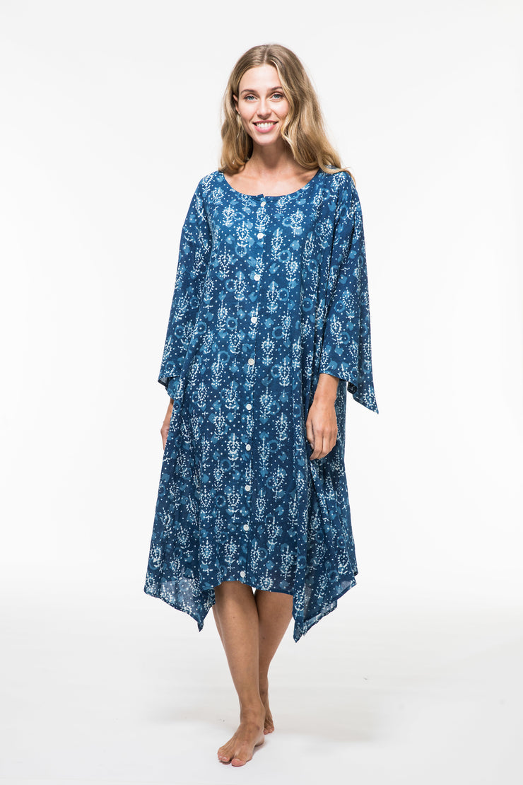 Bergis Dress in Hand Block Printed Pure Cotton £85 Now £45