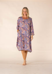 New Roshan Dress Hand Block Printed in Pure Cotton SS2025