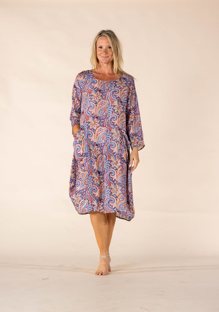 New Roshan Dress Hand Block Printed in Pure Cotton SS2025
