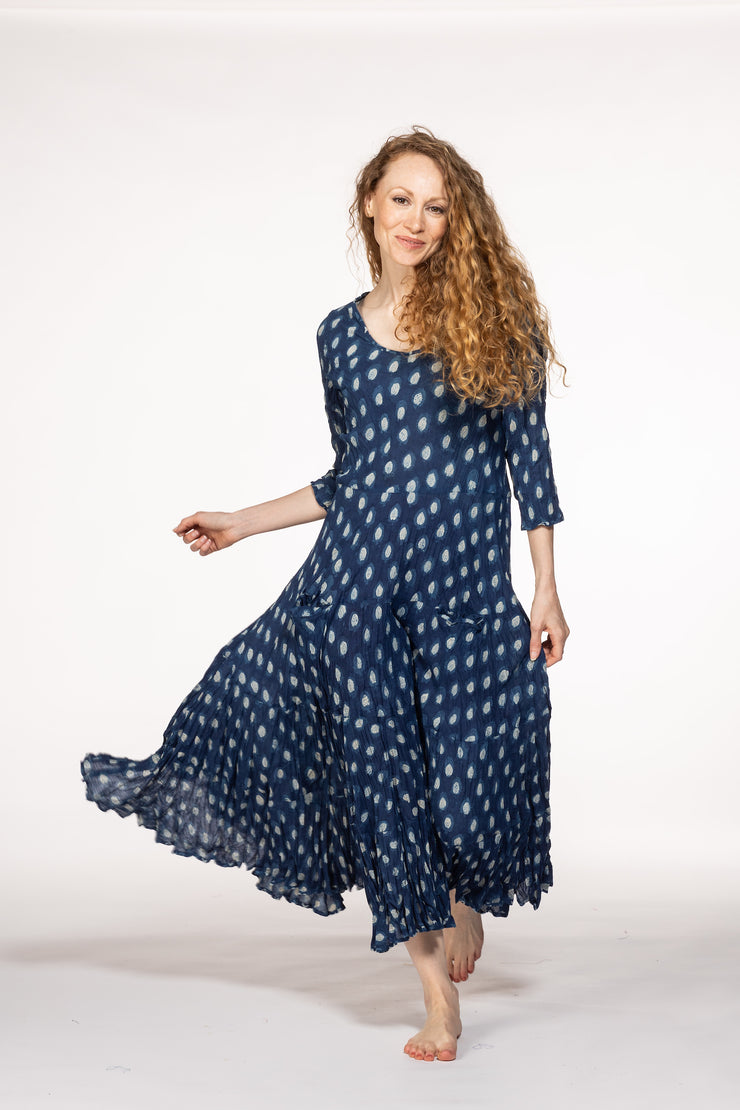 Ruby Sun Dress Hand Block Printed Pure Cotton