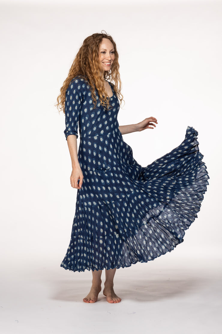 Ruby Sun Dress Hand Block Printed Pure Cotton