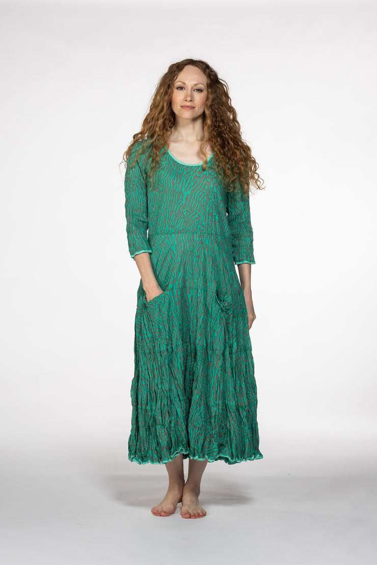 Ruby Sun Dress Hand Block Printed Pure Cotton