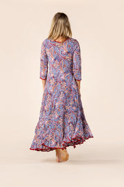 New Ruby Sun Dress Hand Block Printed Pure Cotton SS2025