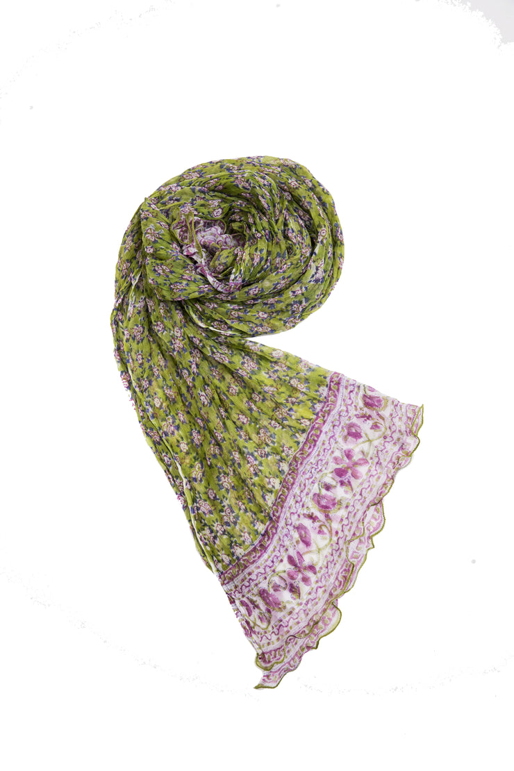 Pure Chiffon Scarves Hand Block Printed