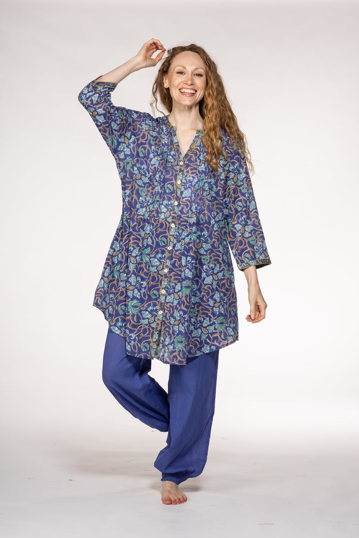 New Shimla Tunic Hand Block Printed in Pure Cotton SS2024
