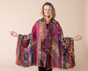 Merino Wool Shawl Tropical Forest