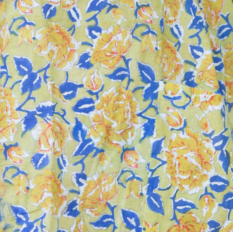Rani Panel Dress Hand Block Printed Pure Cotton Onluy Size M Left