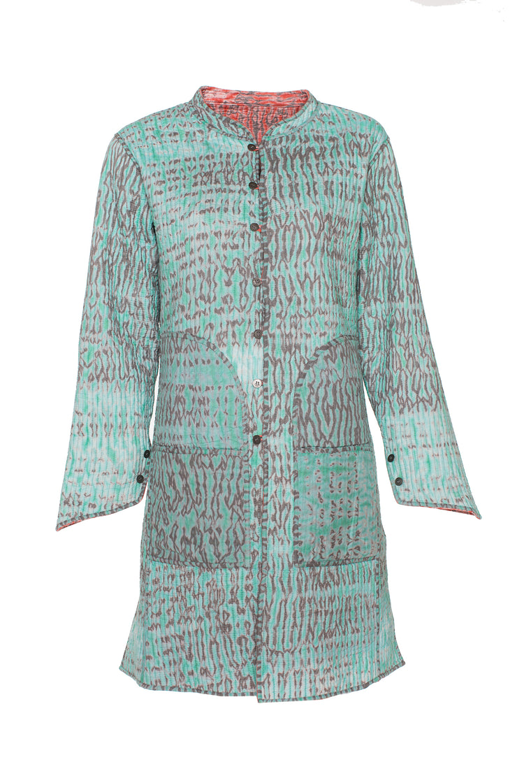 Shah Reversible Jacket Hand-Block Printed in Pure Cotton