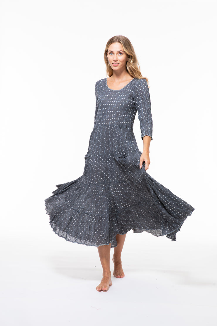 Ruby Sun Dress Hand Block Printed Pure Cotton