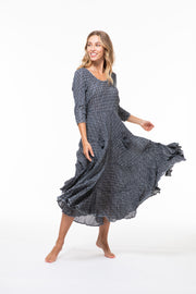 Ruby Sun Dress Hand Block Printed Pure Cotton