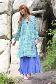 Nargis Jacket Hand Block Printed in Pure Cotton - Only Size 12 Left!