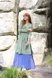 Nargis Jacket Hand Block Printed in Pure Cotton - Only Size 12 Left!