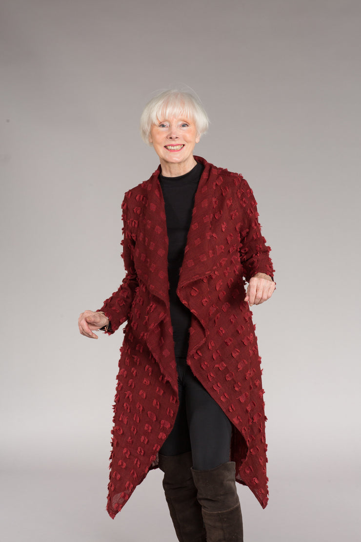 Nellore Jacket in Hand Dyed & Beautifully Woven Tusser Wool- Only S/M 10 TO 14!
