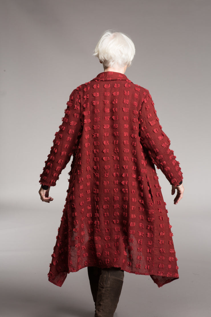 Nellore Jacket in Hand Dyed & Beautifully Woven Tusser Wool- Only S/M 10 TO 14!