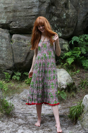 Amber Dress Hand Block Printed in Pure Cotton - Only Size M