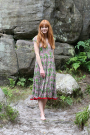 Amber Dress Hand Block Printed in Pure Cotton - Only Size M
