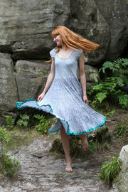 Amber Dress Hand Block Printed in Pure Cotton - Only Size M