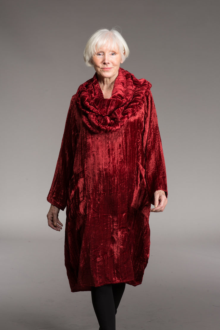 Roshan Dress in Crushed Velvet