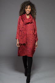 Roshan Dress Shibori Hand Dyed In Bamboo Silk Only Size S/M Left 10 to 14