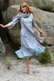 Ruby Sun Dress Hand Block Printed Pure Cotton - Only Sizes 18-20 Left!